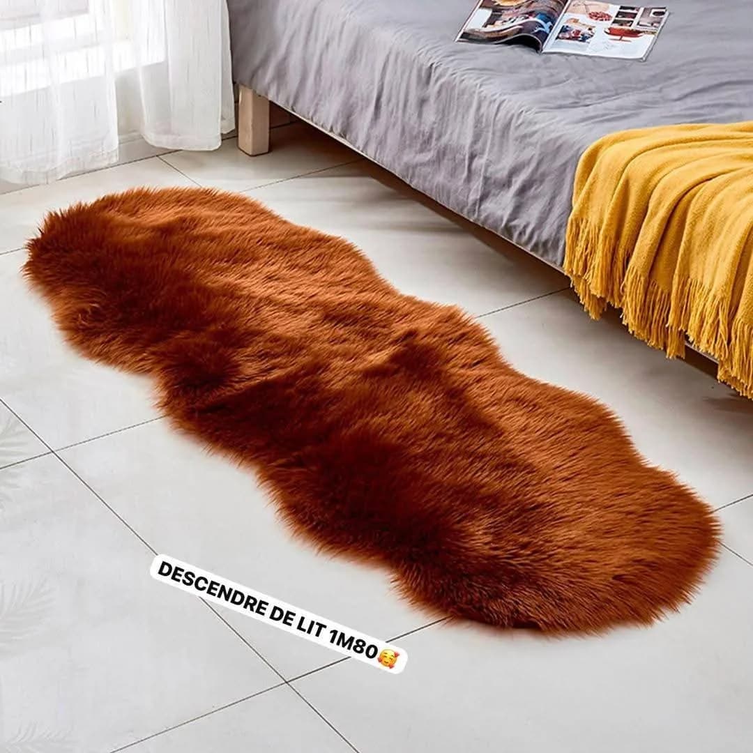 Descente de lit en fausse fourrure 1m80